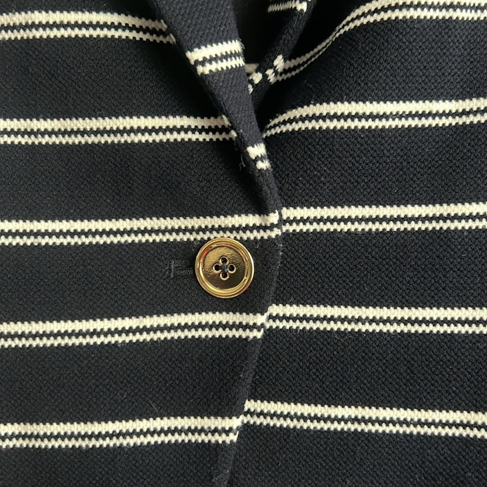 Calvin Klein Striped One-Button Blazer in Navy/White, Size 14 EXCELLENT!