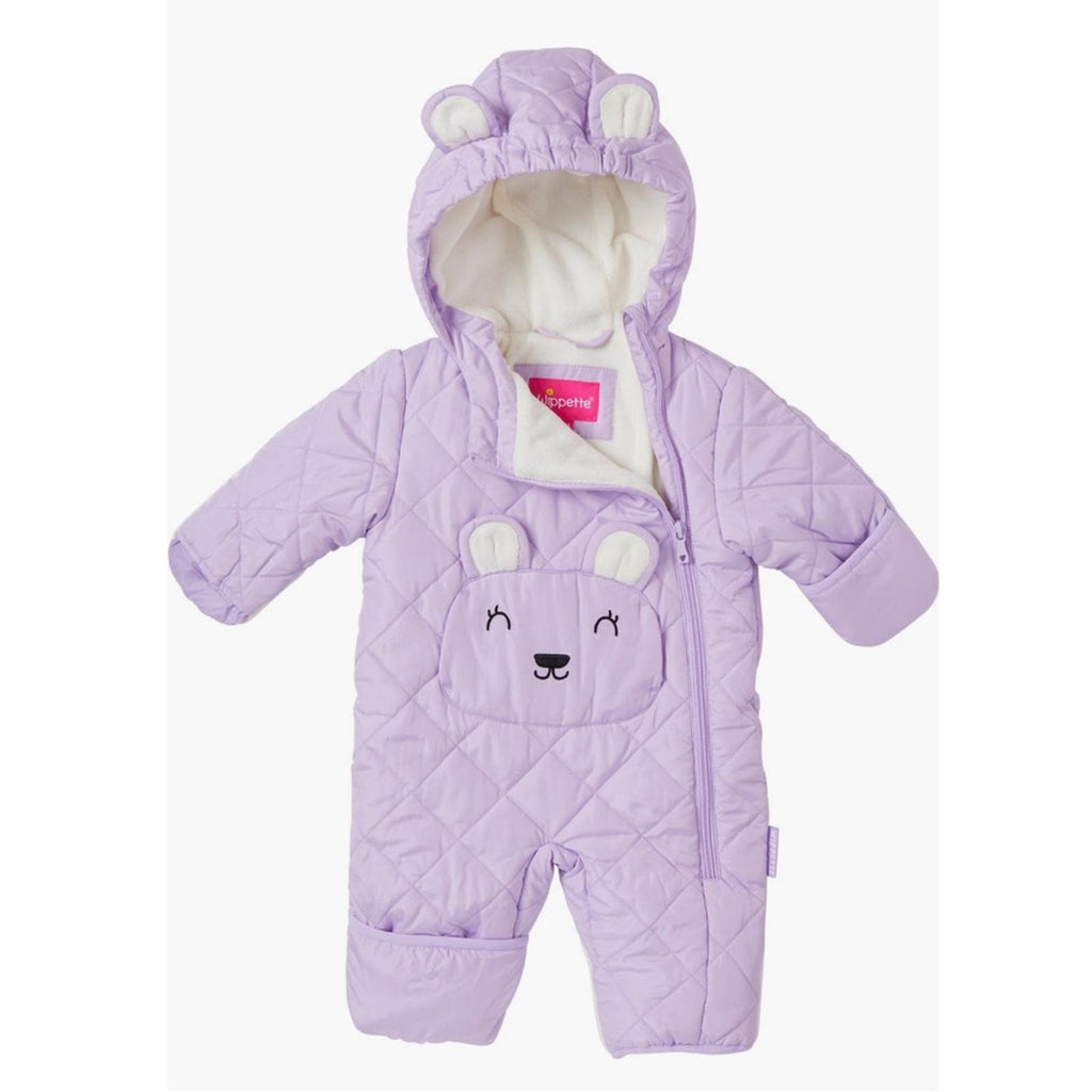 Wippette Bear Diamond Quilted Pram in Soft Lavender, New w/Tag