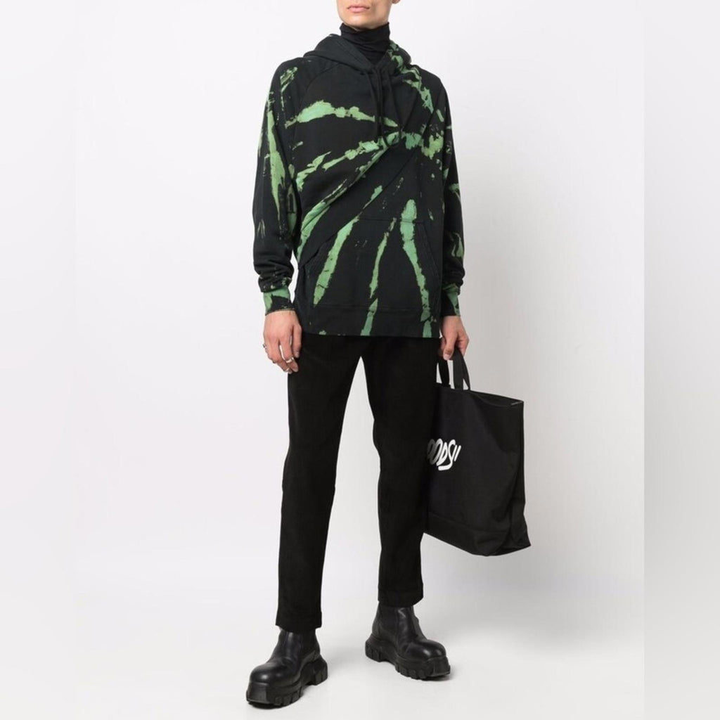 Études Tie Dye Layered Look Hoodie in Green/Black Size XS New w/Tag Retail $280
