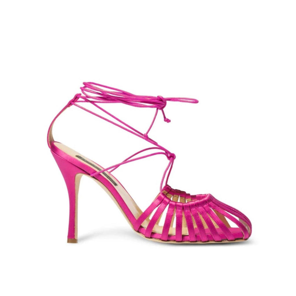 Chelsea Paris Orchid Pink Strappy Heels, Size 39 Retail $595 New in Box