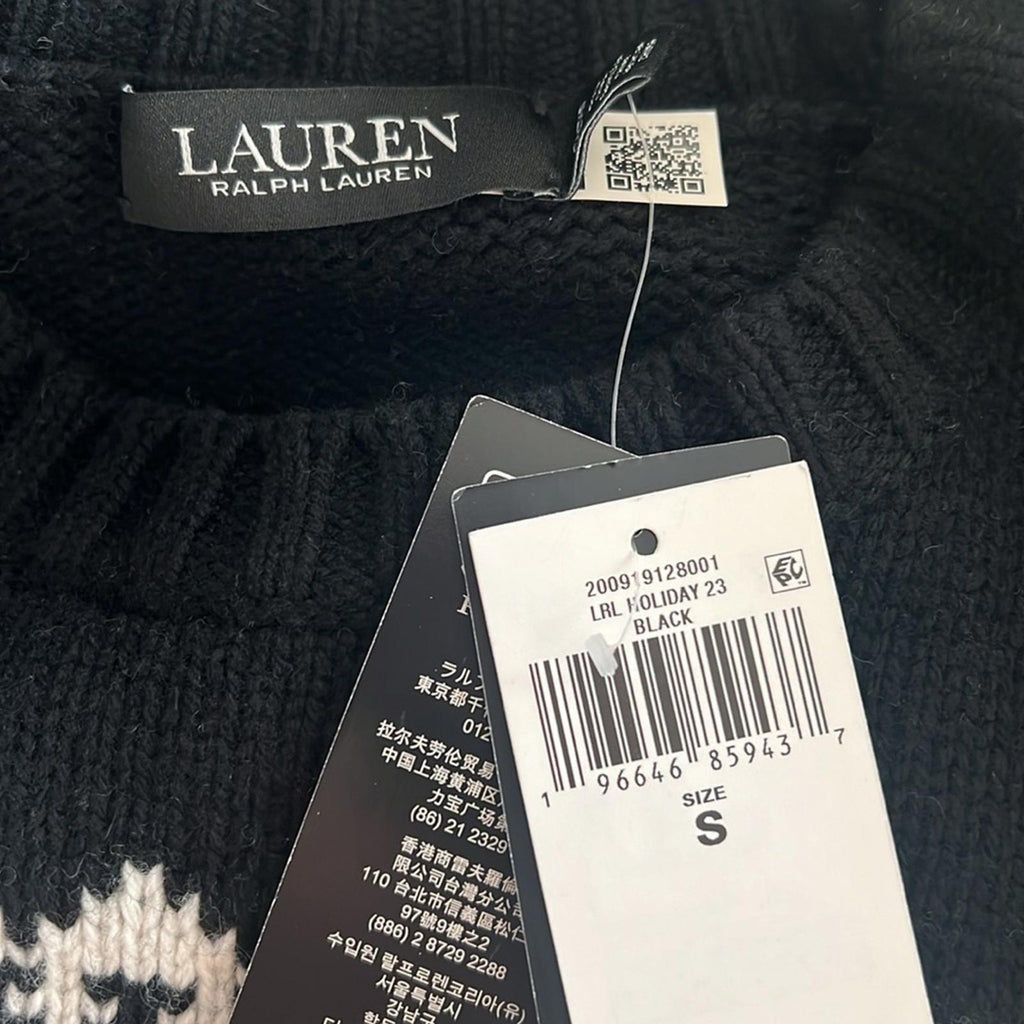 Lauren Ralph Lauren Fair Isle Wool-Blend Crewneck Sweater, Size S New w/Tag $225