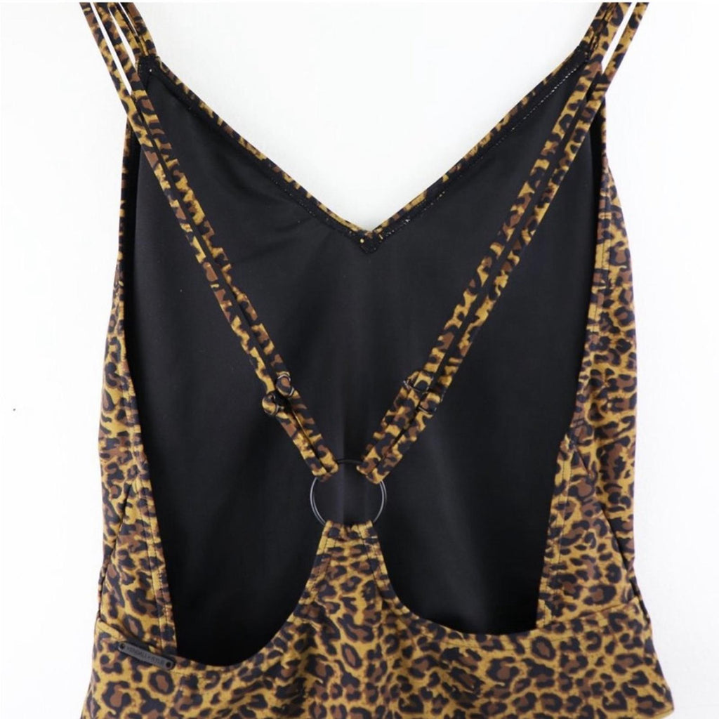 Kendall + Kylie Ring Back V-Neck One Piece Swimsuit Size M, New w/Tag $120