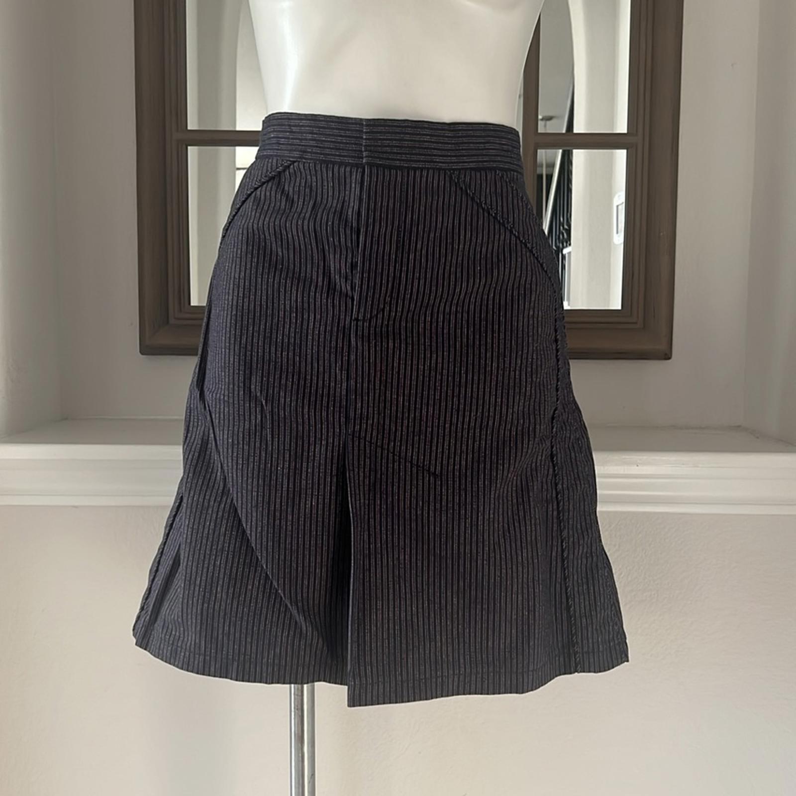Marc Jacobs Structured Striped Cotton Denim Skirt, Size 10 EXCELLENT!