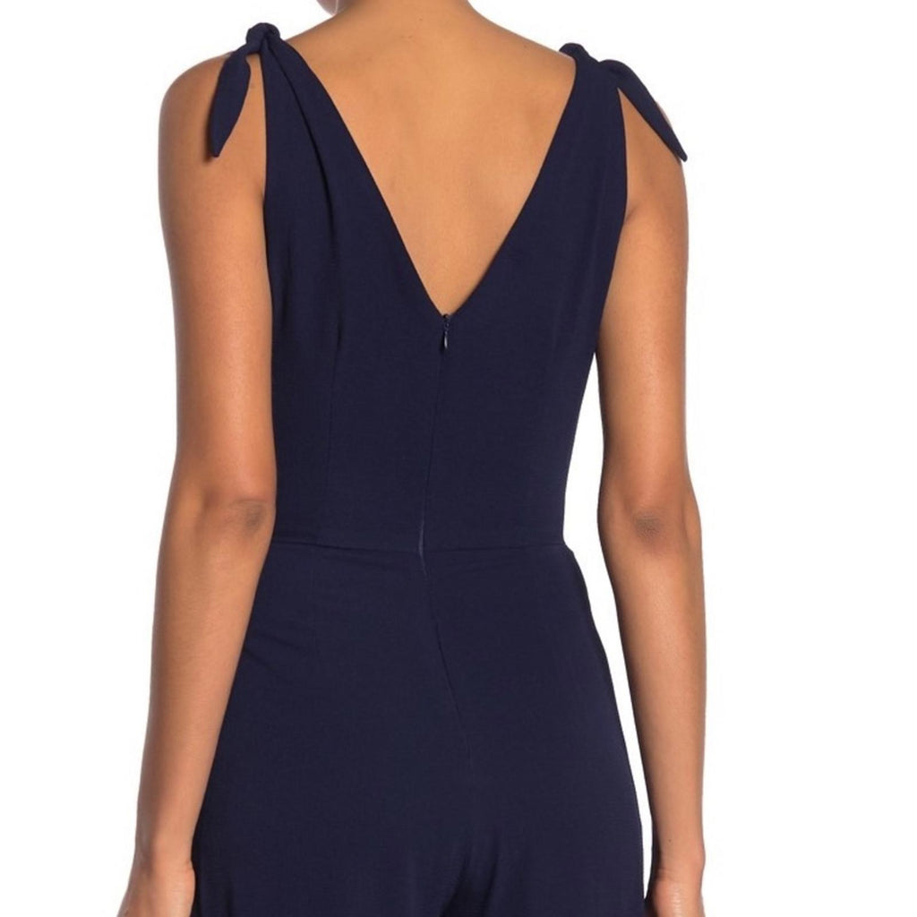 Betsey Johnson Navy Seals Tie Shoulder Wide Leg Jumpsuit Size 8 New w/Tag $128