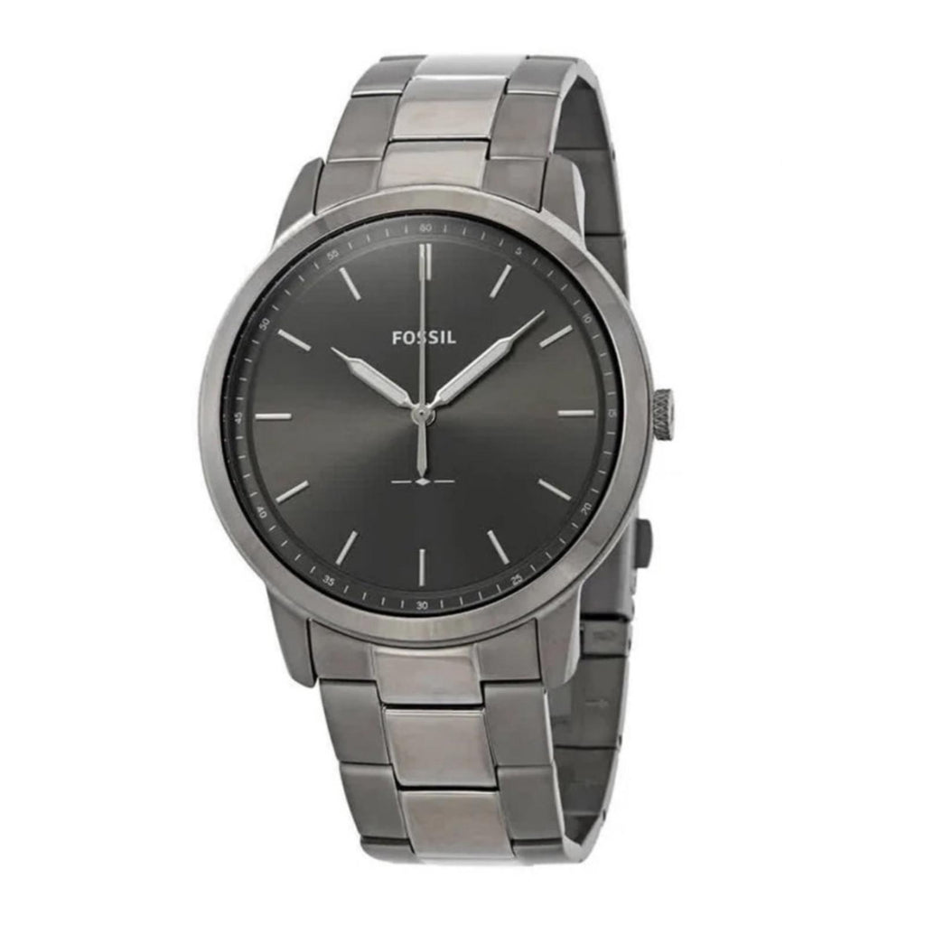 Fossil Men's The Minimalist Three-Hand, Smoke-Tone Stainless Steel Watch, FS5459