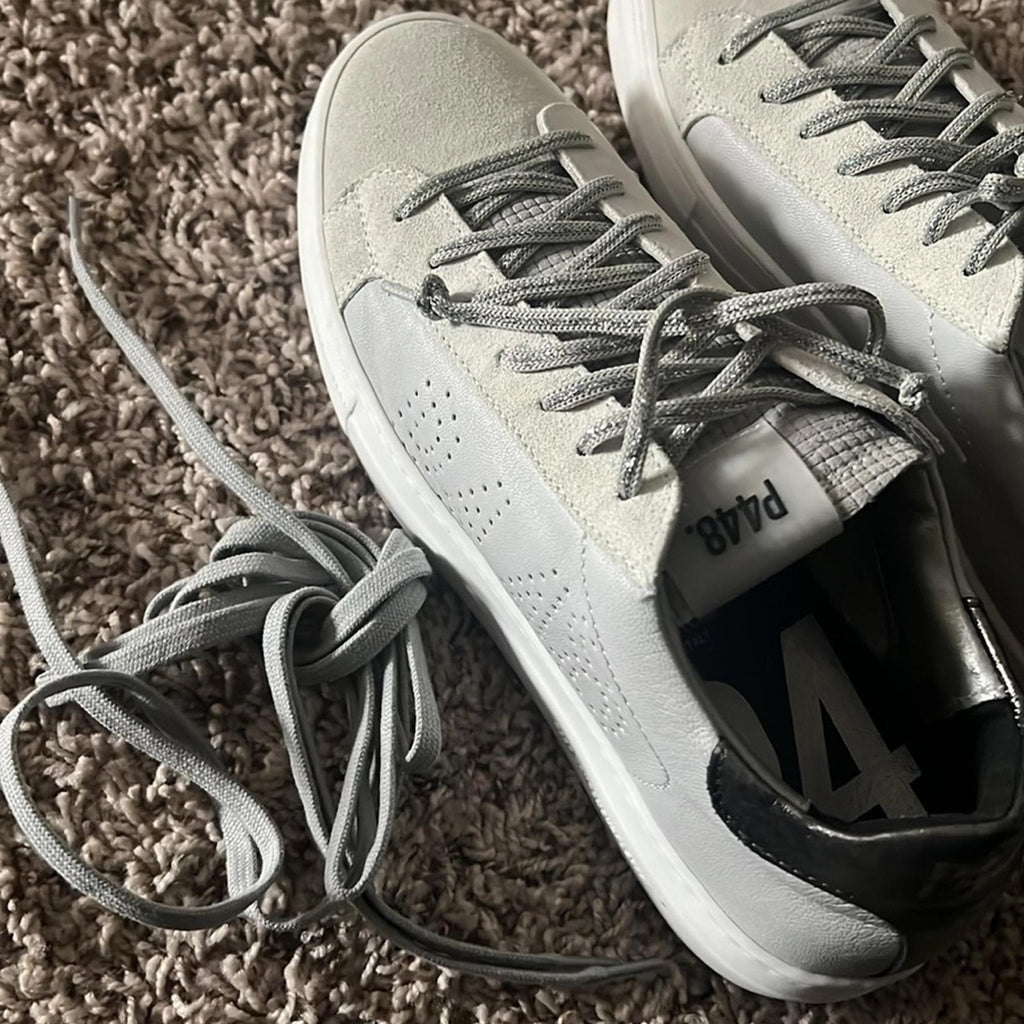 P448 Thea Low Top Leather Lace-Up Platform Sneakers Size 40(9/9.5) NEW w/o Box