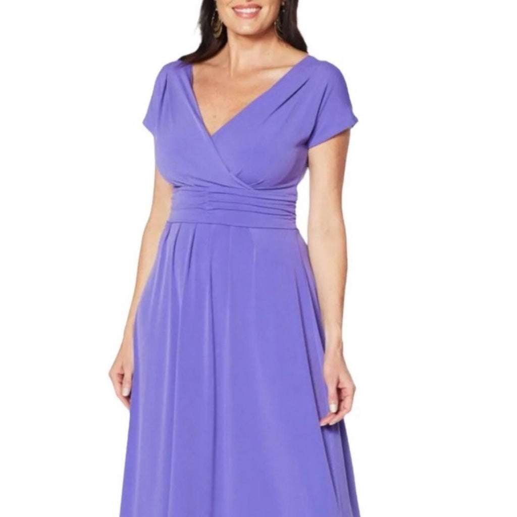 IMAN Maxi Dress w/Matching Headband Purple, Tall Size XS New w/Tag in Packaging