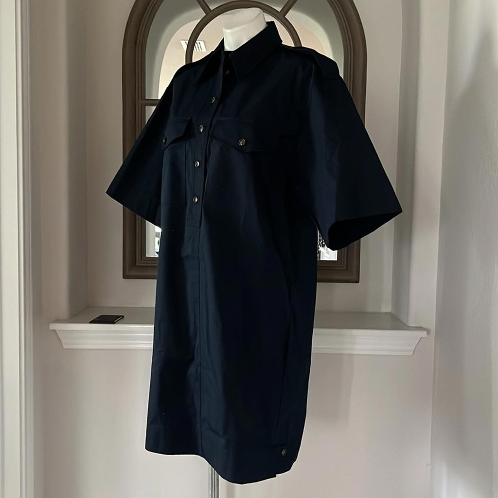 NEW G. Label by GOOP Roxanne Utility Boxy Shirtdress, Navy Size 8 NEW w/o Tag