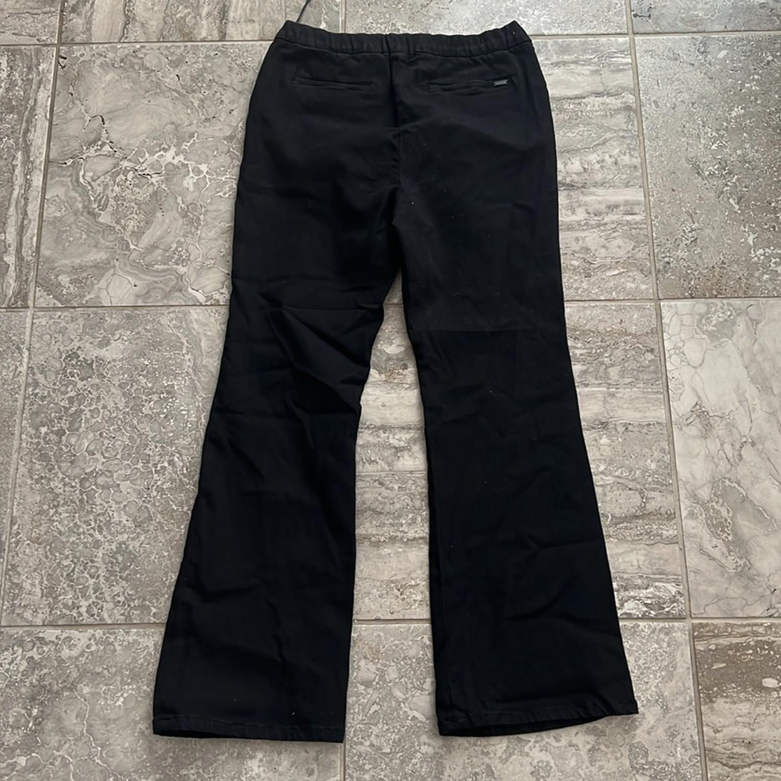NEW Anne Klein High Rise Pull On Flared Pants, Onyx Wash, US 12 New w/Tag $89