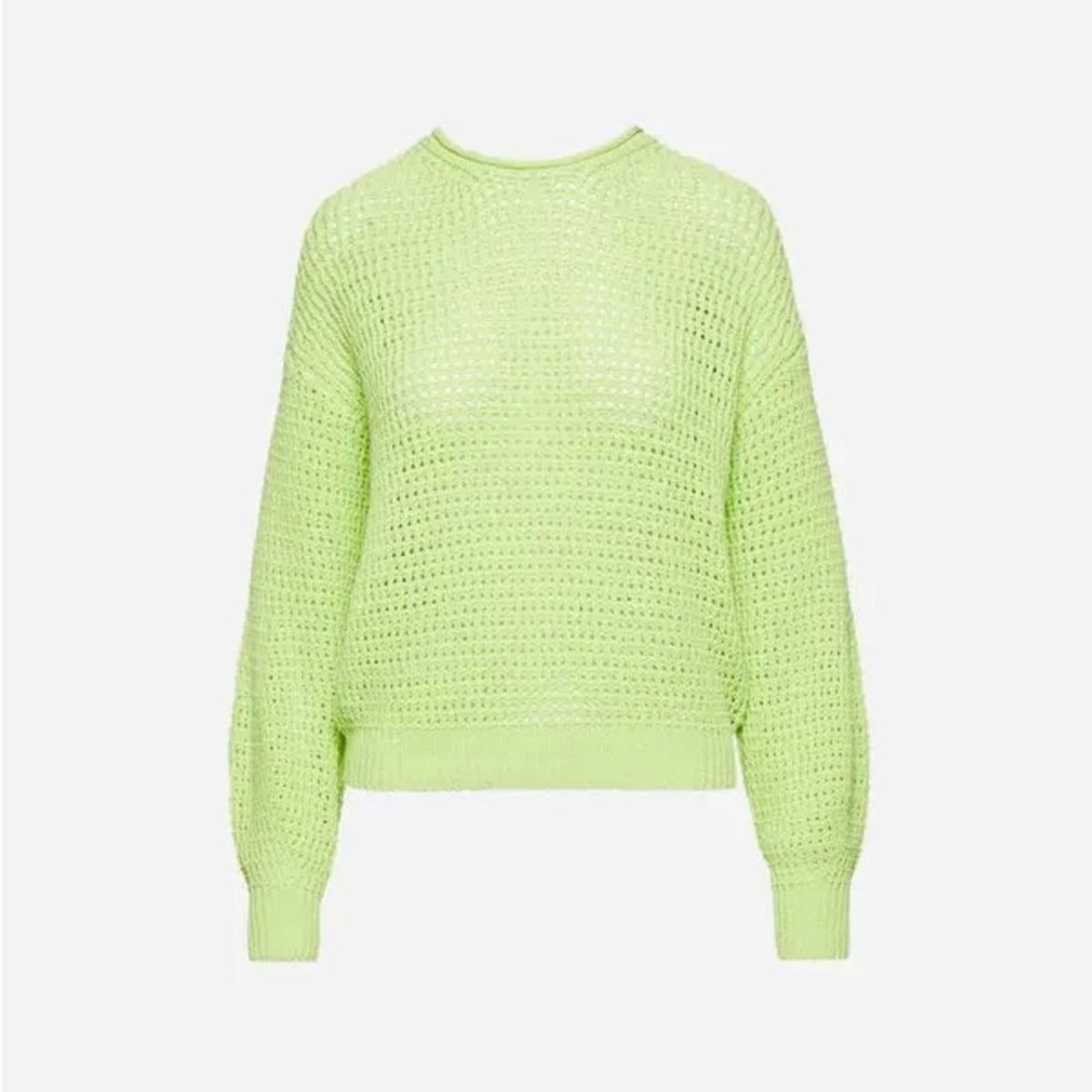 New A.L.C Loose Knit Sweater in Lime Green, Size XL New w/Tag Retail $350