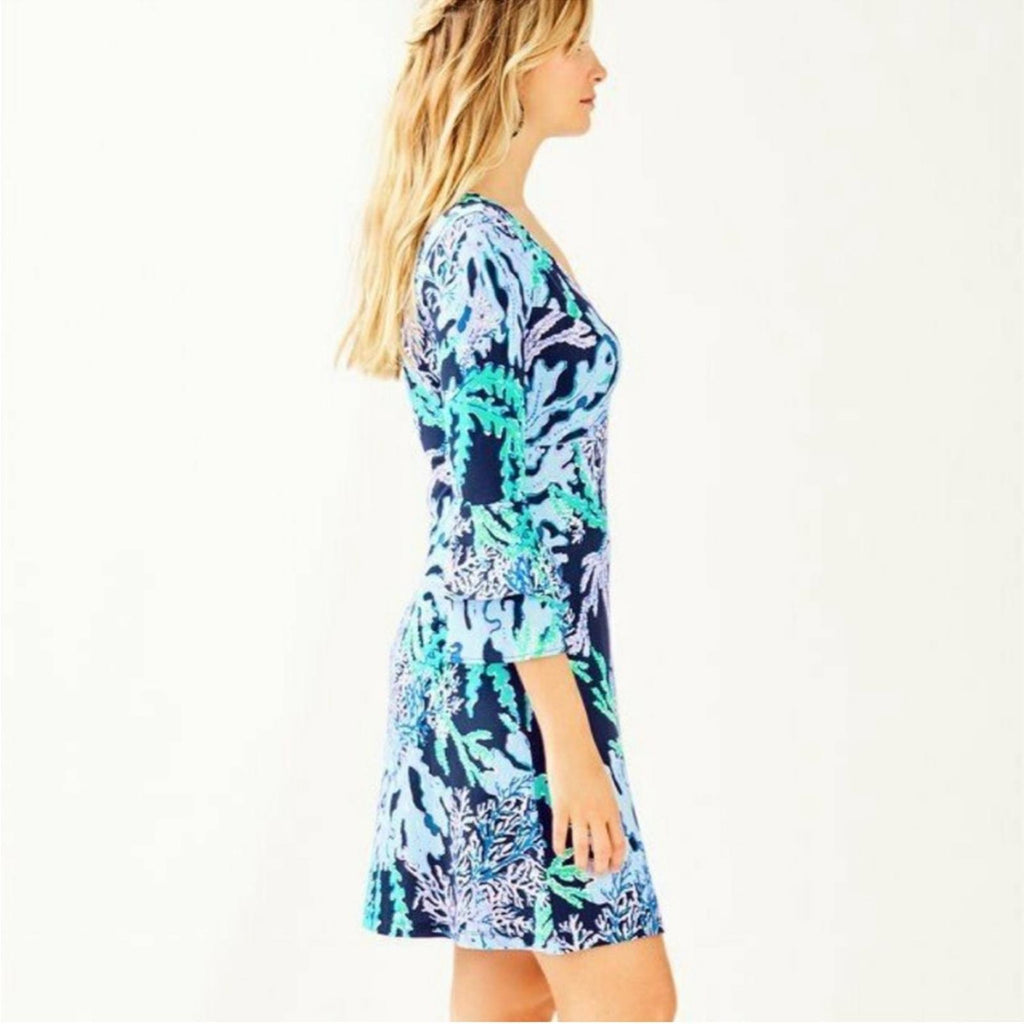 Lily Pulitzer Raina Dress, Indigo Swish & Sway Size XS (Like New) Retail $168
