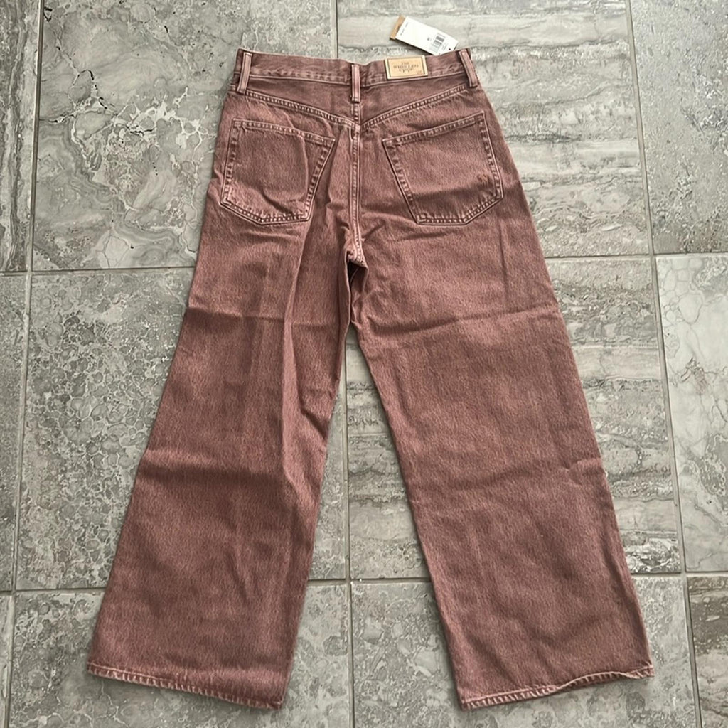 Polo Ralph Lauren High-Rise Wide Leg Jeans in Dusty Pink, Size 28 New w/Tag $248