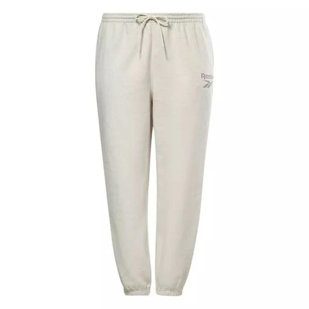 Reebok Identity Logo Fleece Joggers, White Heather Plus Size 1X, New w/Tag