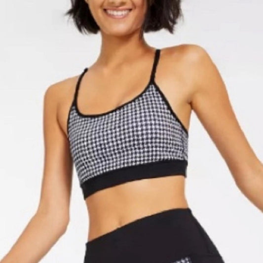 ID Ideology Houndstooth Low-Impact Sports Bra, Size XS New w/Tag