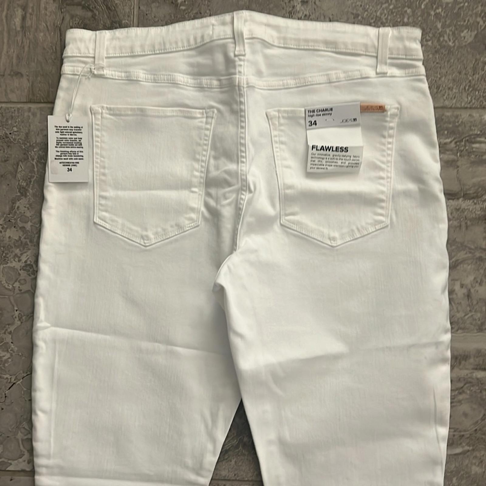 JOE’S The Charlie High Rise Skinny Jeans, White, Size 34 New w/Tag