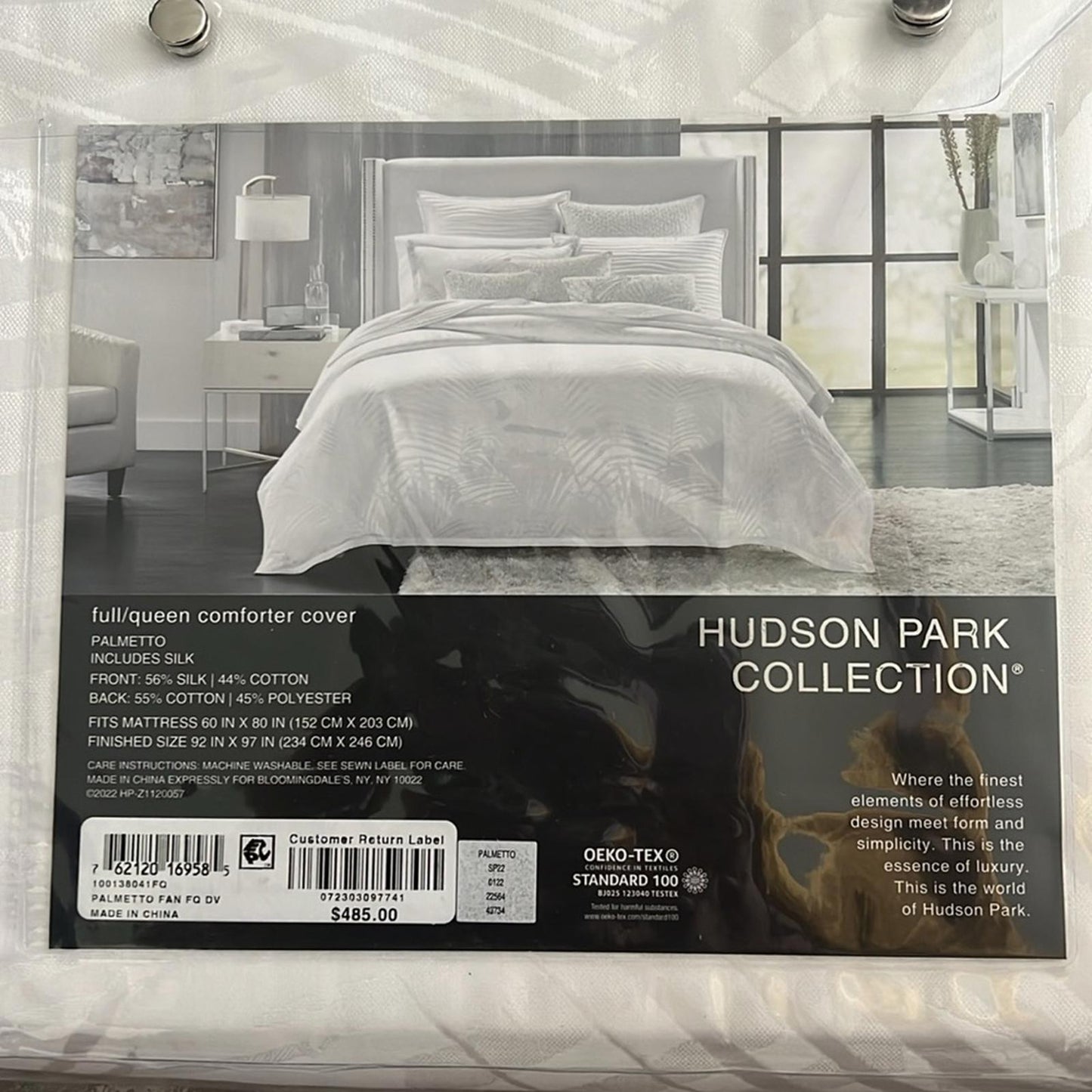 3-Pc Hudson Park Collection Palmetto Cotton Silk Duvet + 2Shams, Queen NWT $875