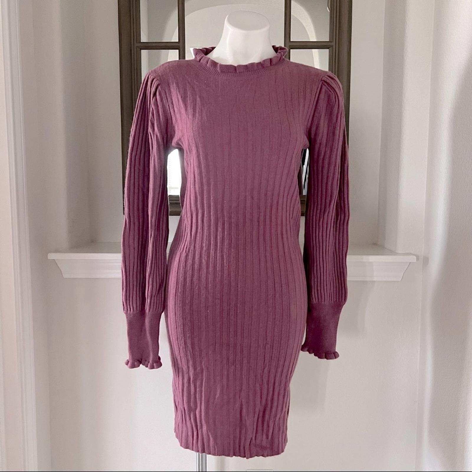 Ellie Tahari Cashmere Balloon Sleeve Sweater Dress Size S New w/Tag