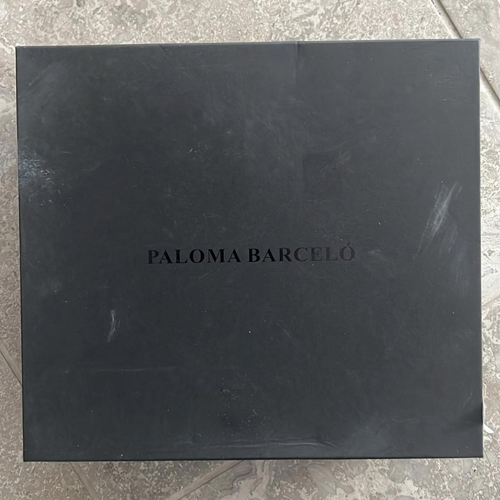 Paloma Barcelo Aubrey Woven High Heel Platform Pumps, Black Size 37 New in Box
