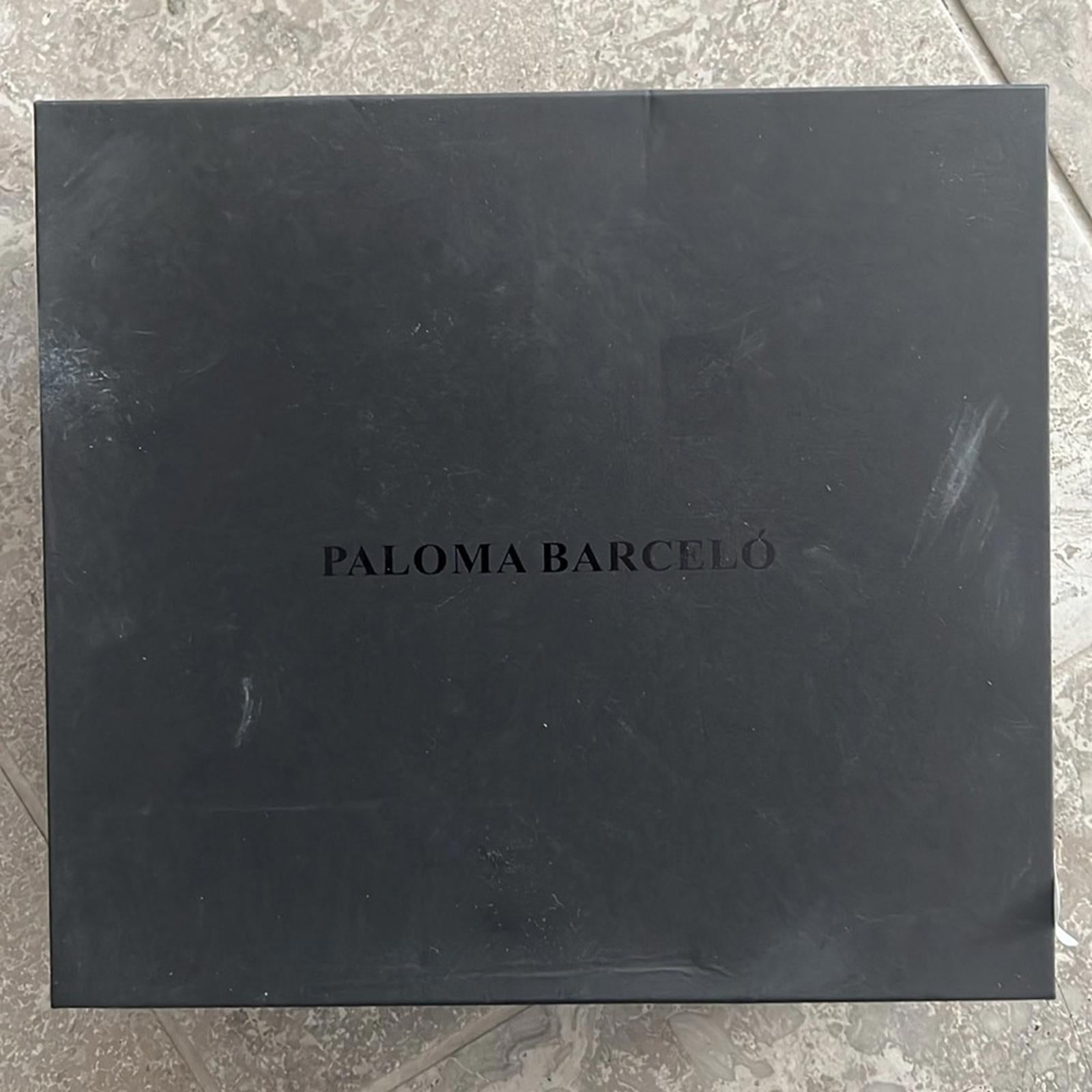 Paloma Barcelo Aubrey Woven High Heel Platform Pumps, Black Size 37 New in Box