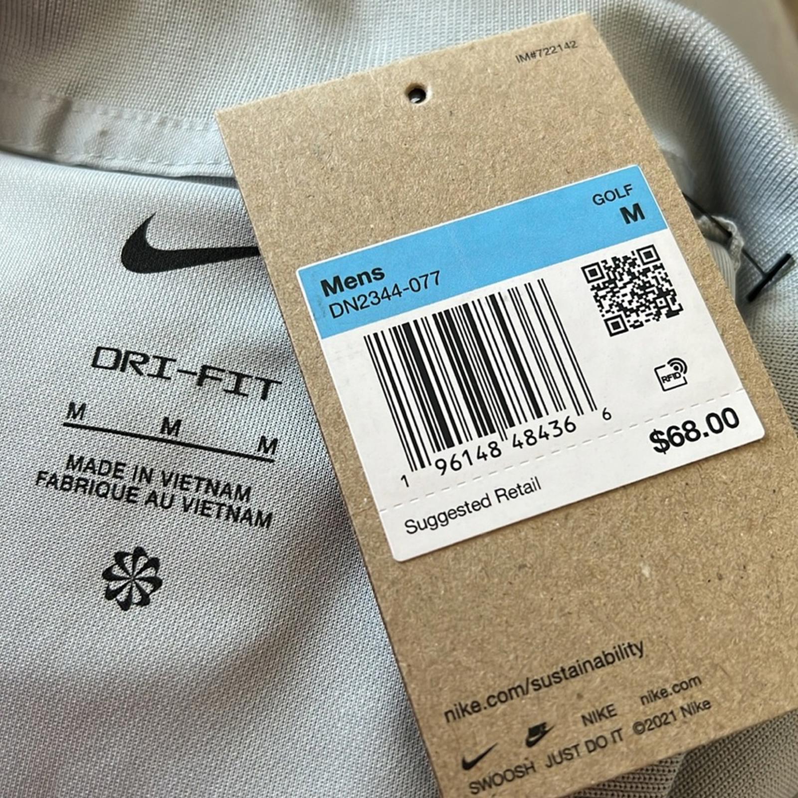 Nike Dri-FIT Victory Men's Long-Sleeve Golf Polo, Grey Size M New w/Tag