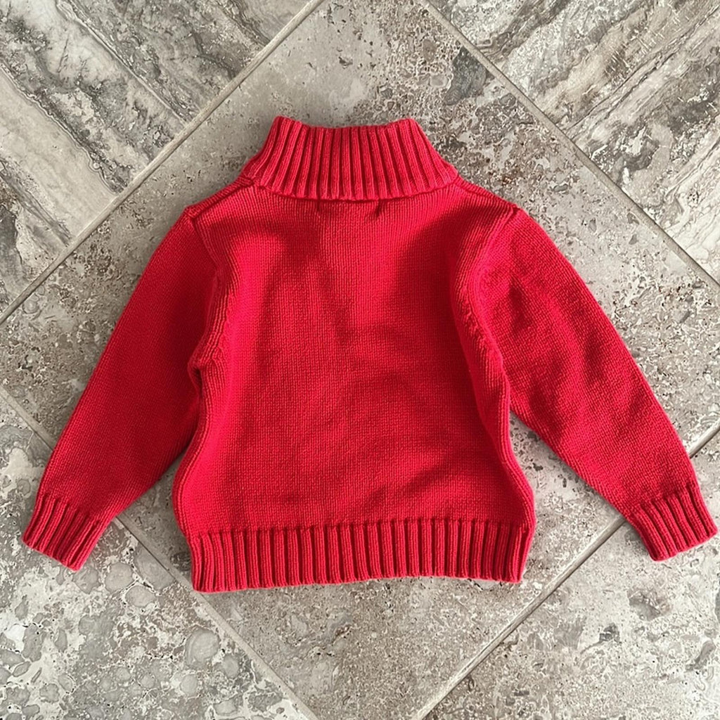 Polo Ralph Lauren Quarter-Zip Sweater in Red, Size 2/2T EXCELLENT!