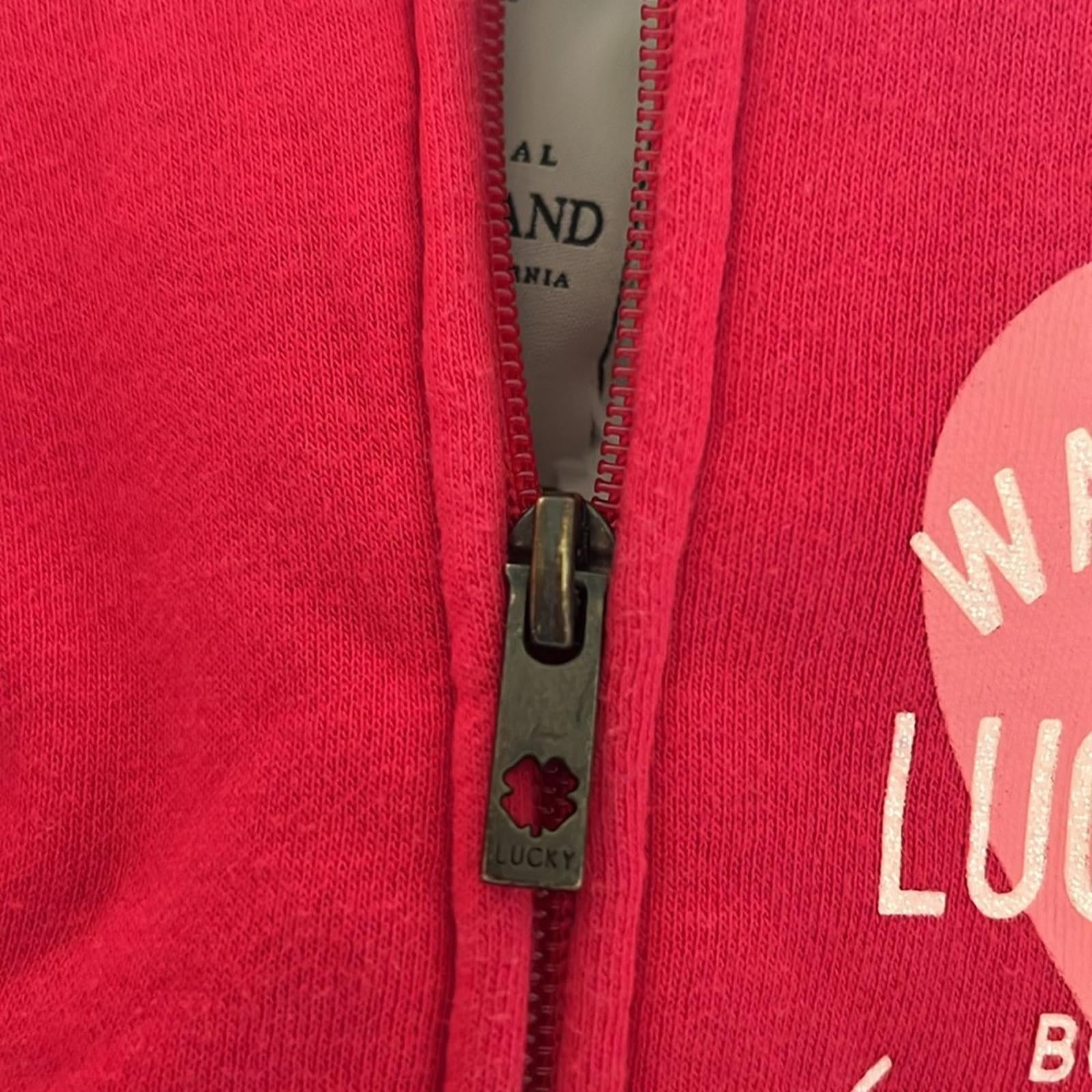 Lucky Brand Zip-Front Sweatshirt in Pink Size M (10/12) EXCELLENT!
