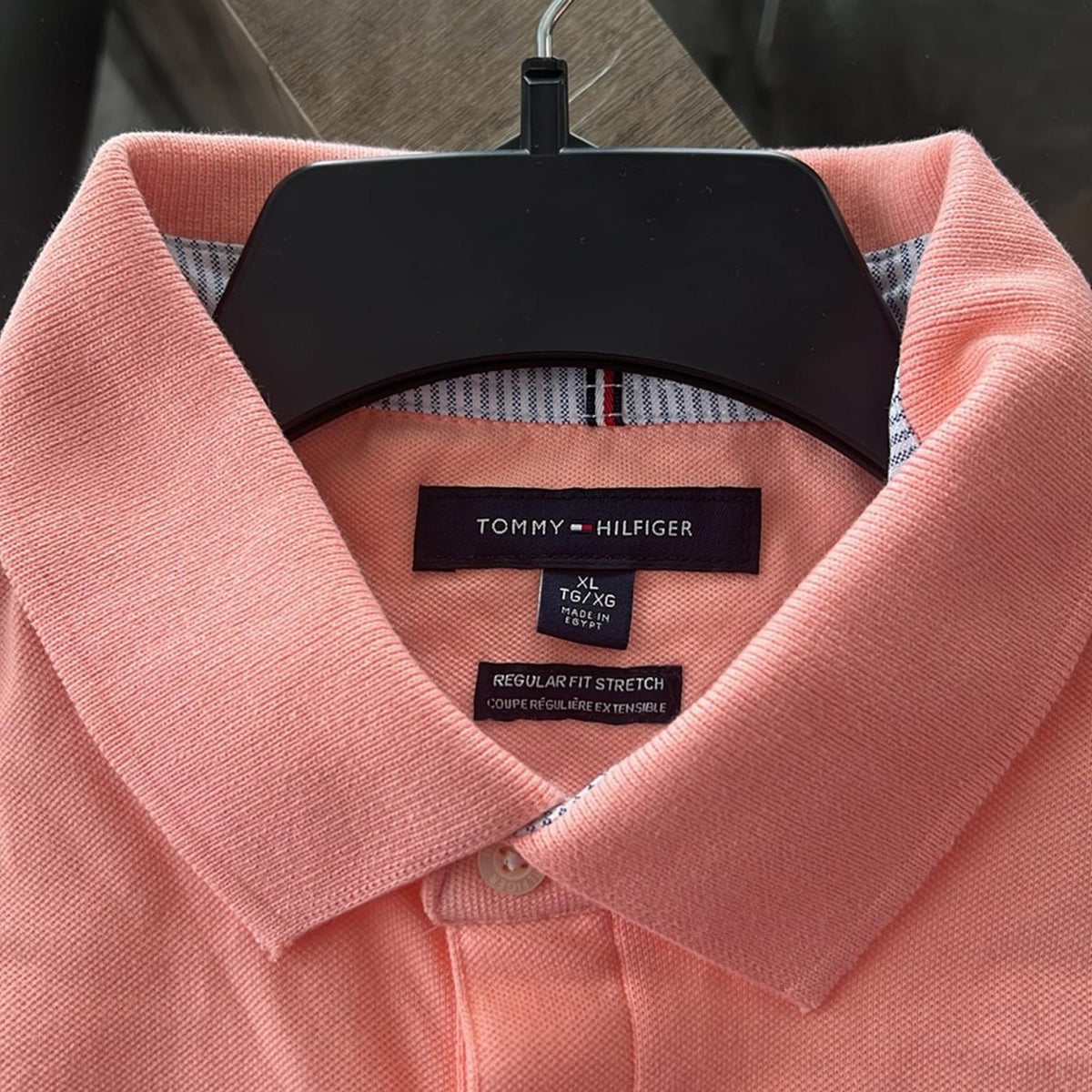 Tommy Hilfiger 1985 Regular Fit Polo Short Sleeve Sunset Peach Size XL New w/Tag