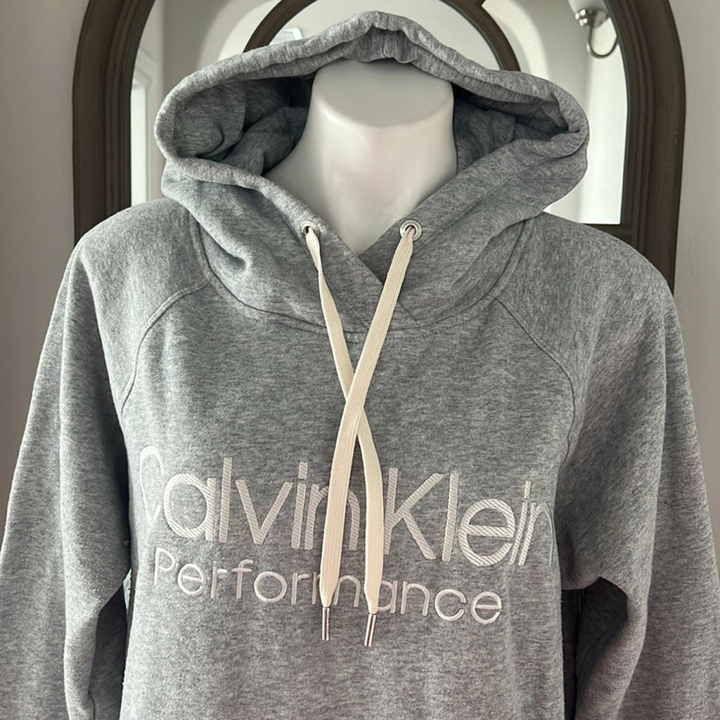Calvin Klein Performance Hoodie in Heather Grey, Size L