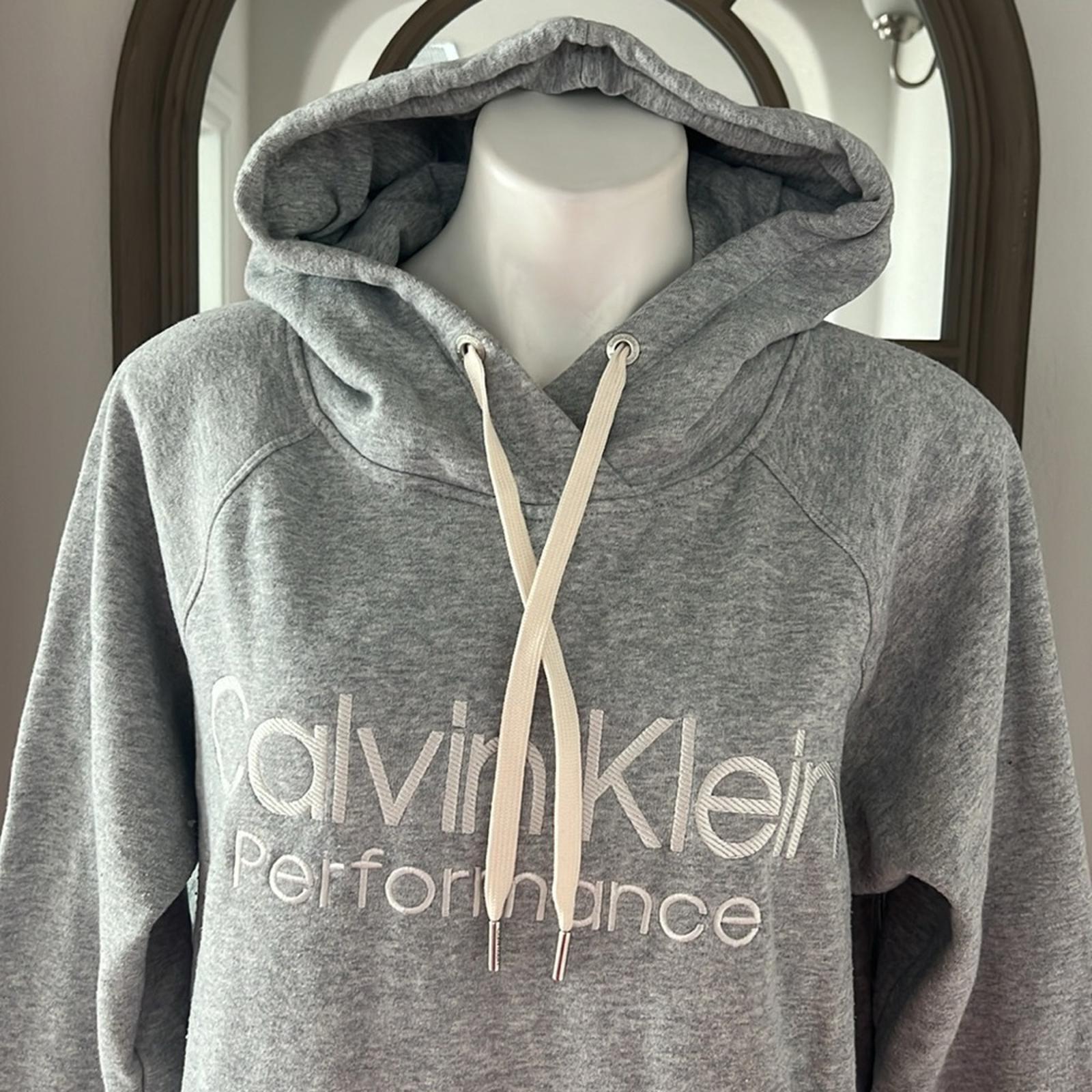 Calvin Klein Performance Hoodie in Heather Grey, Size L