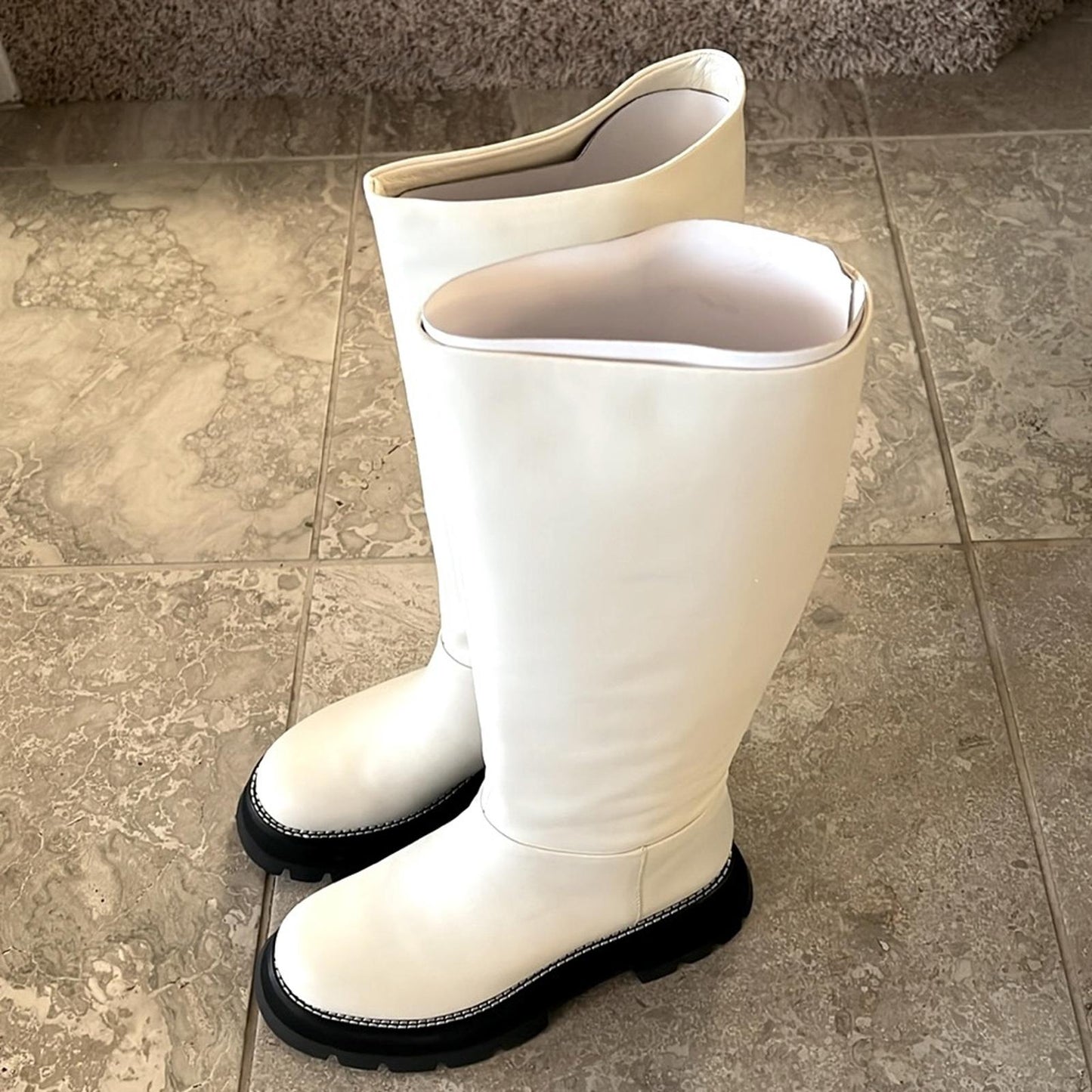 3.1 Phillip Lim Kate Tall Boots in White, NEW, w/Dust Bag, Size 38.5