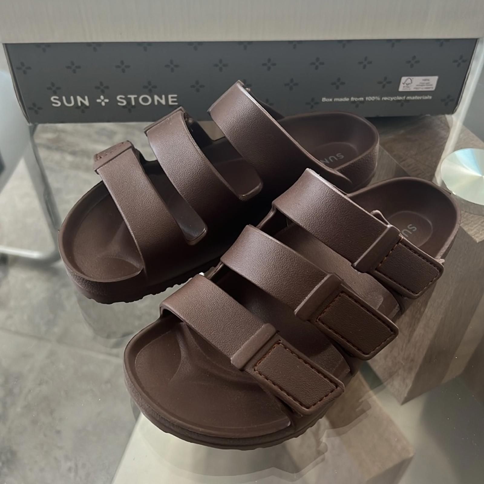 Sun+Stone Brown Bowie Sandals, Boys Size 2 New in Box