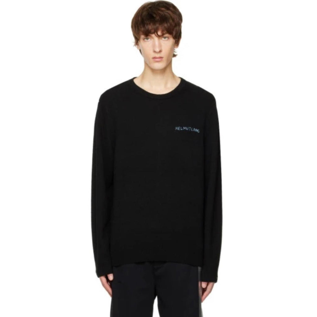 NEW Helmut Lang Cashmere Blend Kurt Crewneck Sweater Black Size S New w/Tag $375