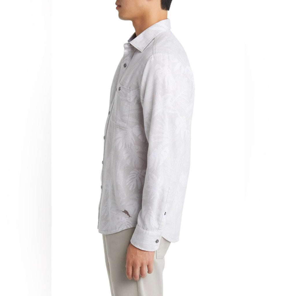 Tommy Bahama Canyon Beach Cloudy Fronds Flannel Button-Up Shirt in Asheen, XXXL