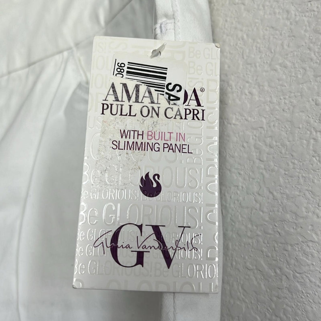 Gloria Vanderbilt Pull-On Amanda Stretch Capri Jeans in White, NWT, Size 16