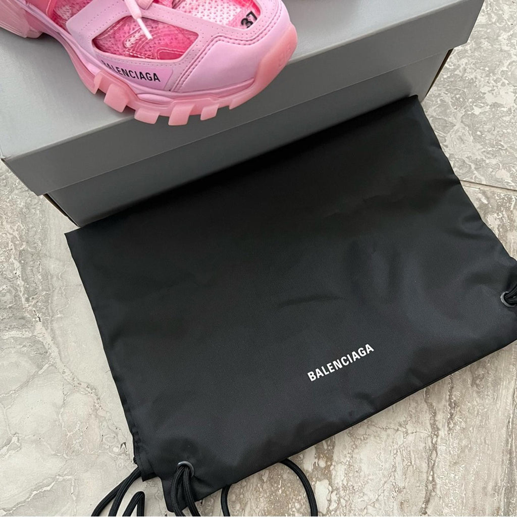 Balenciaga Track Clearsole Logo-Detailed Sneakers in Pink, Size 37 New +Dust Bag