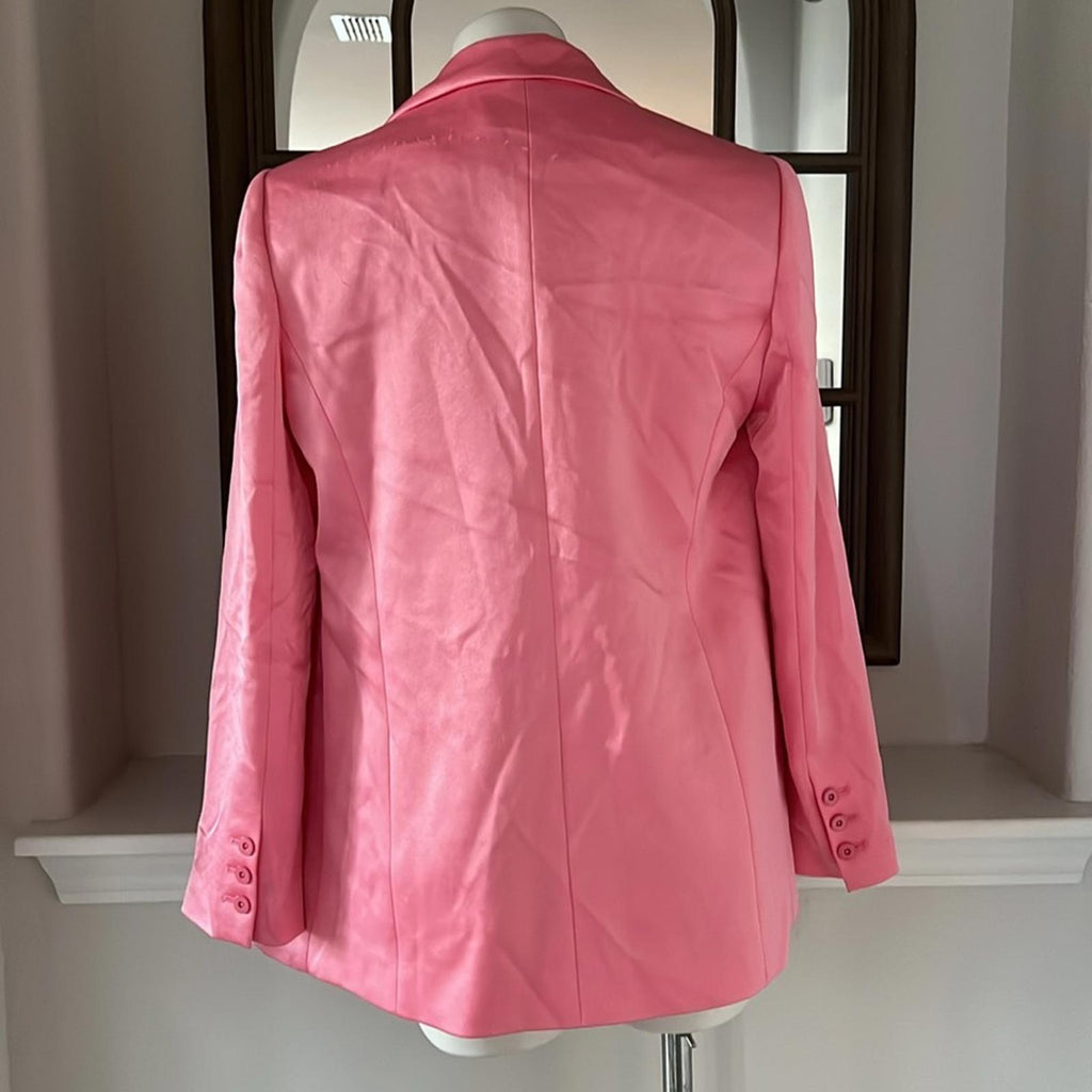 NWT Alice+Olivia Revolve Denny Notch Collar Boyfriend Blazer, Pink New w/Tag