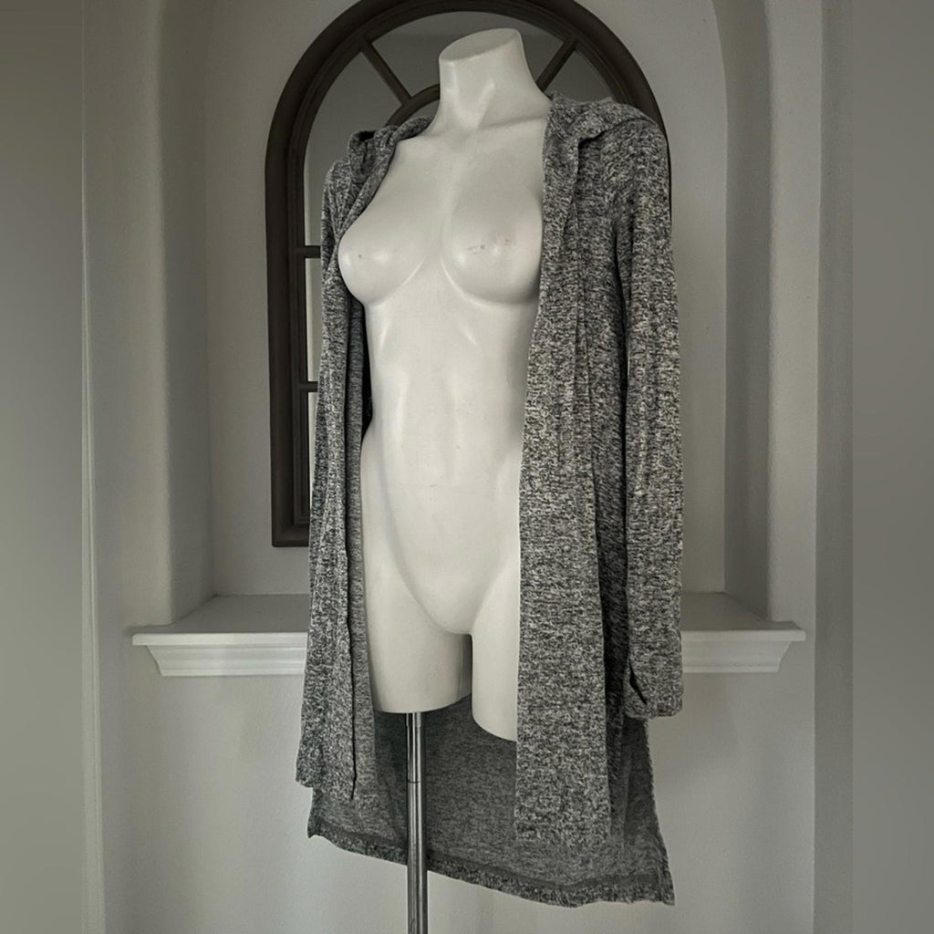 Athleta Harmony Wrap Hooded Cardigan Sweater in Heather Grey, Size XXS EXCELLENT
