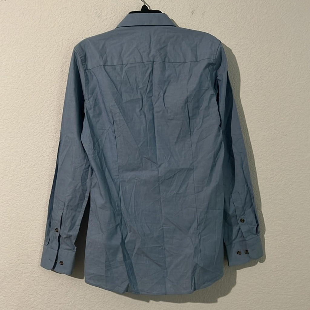 Bar III Men's Organic Cotton Collared Button-Up Dress Shirt, NWT, Size S 14-14.5