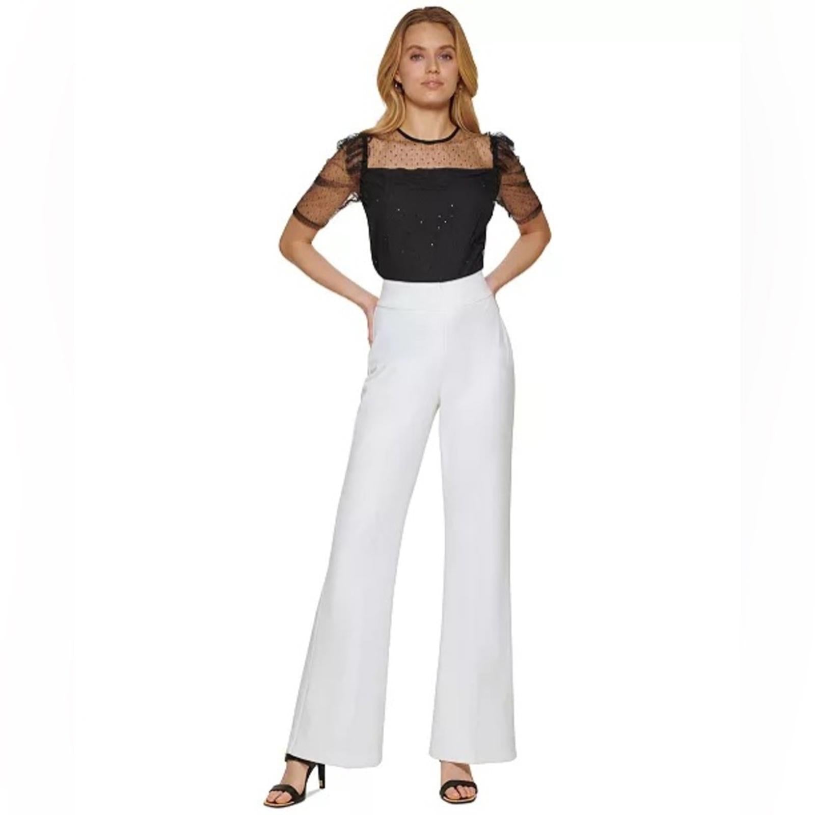 New DKNY High-Rise Wide-Leg Career Pants, Size 12 New w/Tag $89