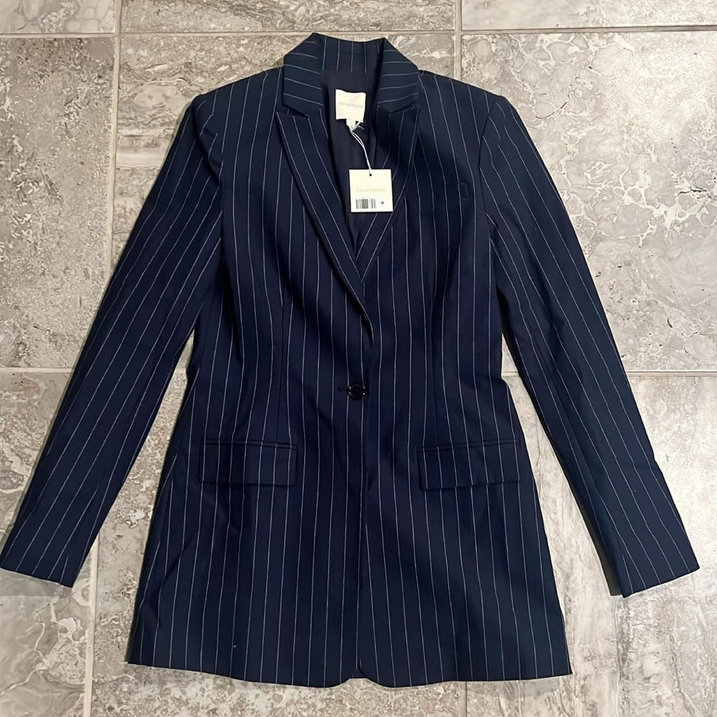 Favorite Daughter The Break Up Oversize Stretch Cotton Blazer, Size XXS, NEW