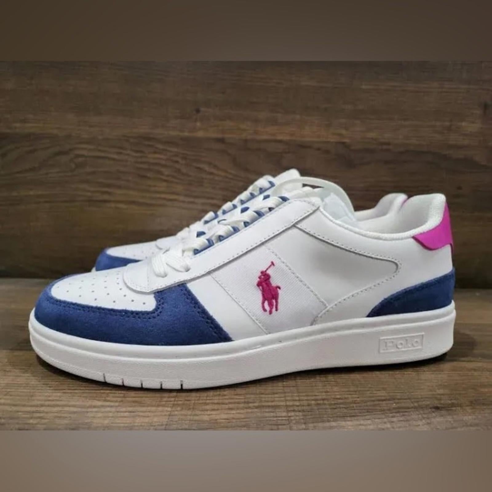 Polo Ralph Lauren Court Leather-Suede Sneakers in White Size 9, New SOLD OUT!