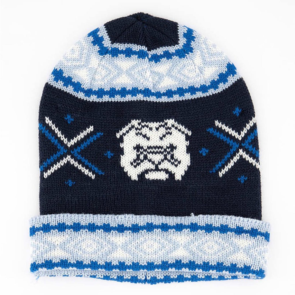 NEW Club Room Men's Bulldog Hat & Scarf Set Blue Navy, New w/Tag Retail $50