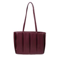 Themoirè Kore Vegan Nappa Quilted Tote (Made in Italy) Burgundy, New w/Tag