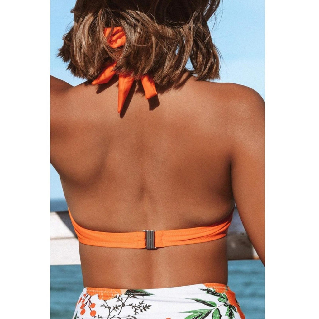 CUPSHE Halter Push Up Bikini Top with Underwire, Size M New w/o Tag