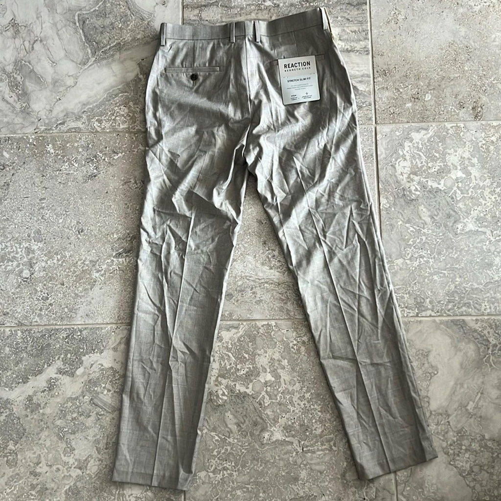 Kenneth Cole REACTION Premium Flex Slim Fit Dress Pants in Oatmeal 30W x 30L NWT