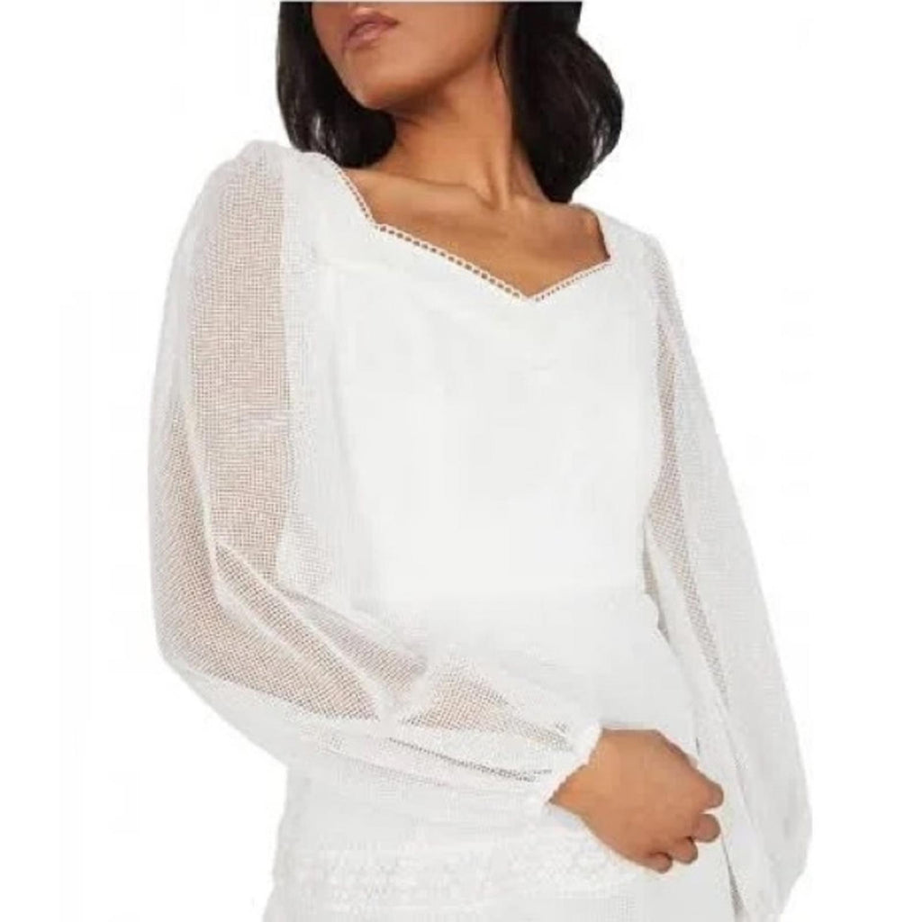BCBGMaxazria Mesh Mini Dress in Off White, Size 2 New w/Tag Retail $268