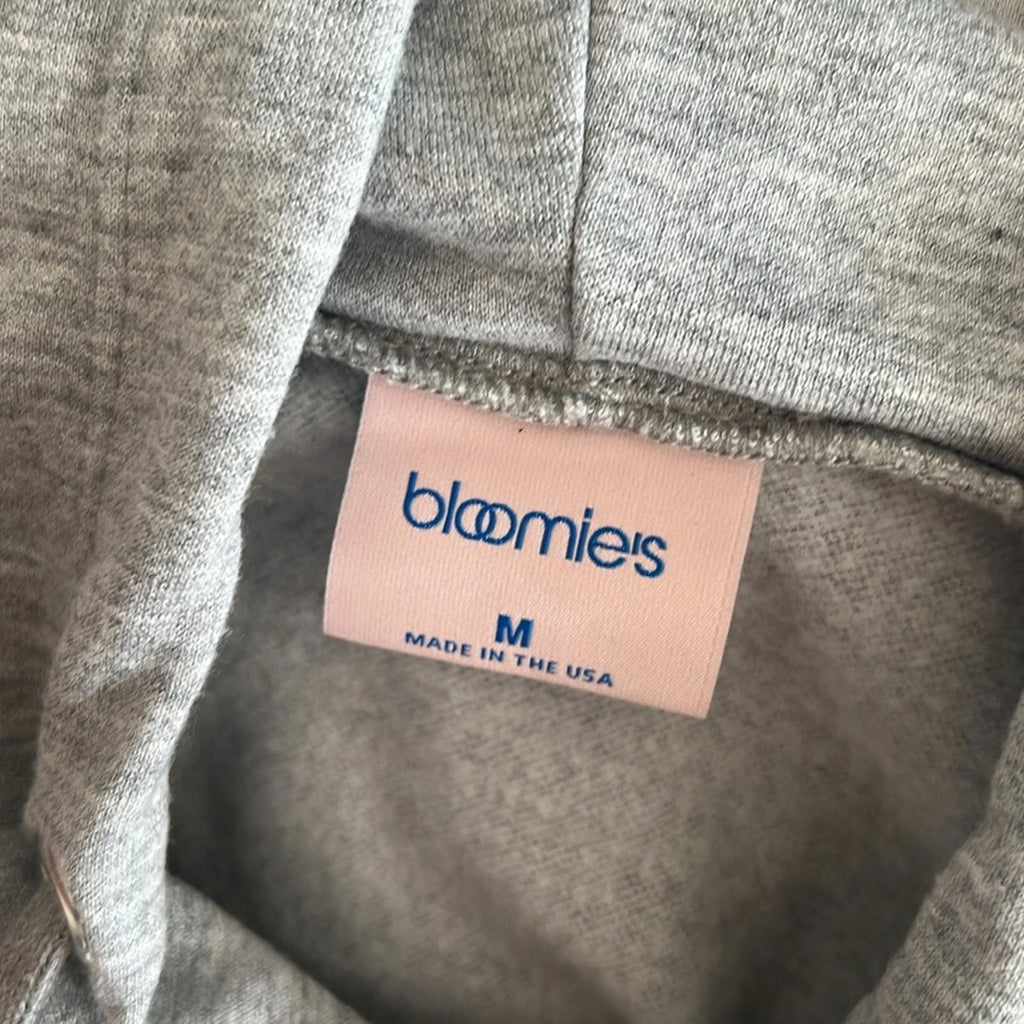 Bloomie's Unisex Rainbow Logo Hoodie in Heather Grey, Size M New w/Tag