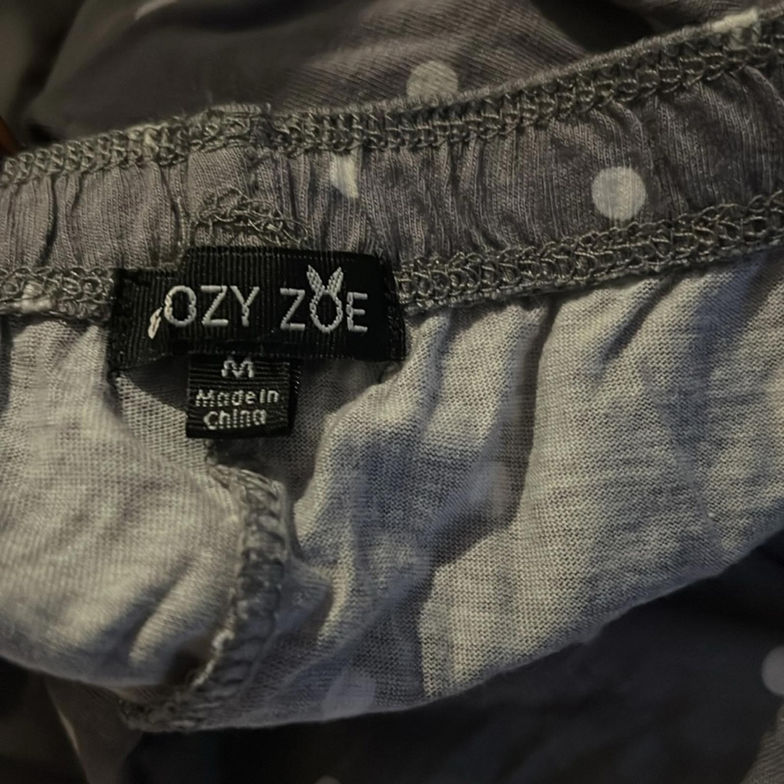 NWT Cozy Zoe Polka Dot Pajama 2-Piece Set in Silver/Gray Size M New w/Tag