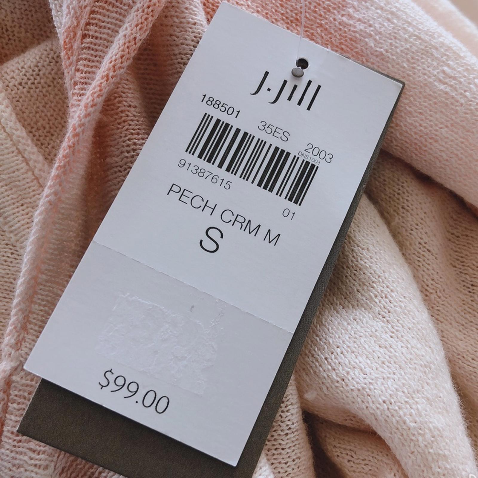 J. Jill Linen Blend Tie-Dye Knit Tunic Sweater in Peach Cream, Size S New w/Tag