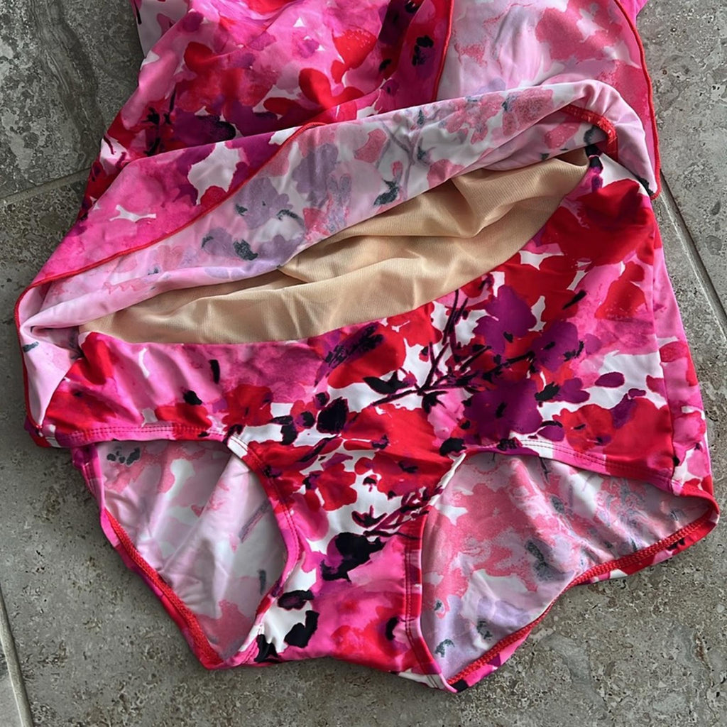 Shore Shapes One-Piece 2-in-1 Swimwear in Pink Purple, Size 12